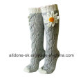 Hand Knit Leg Warmers Boots Meias Joelho High Indoor Chinelos